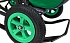 Санки-коляска Snow Galaxy City-1-1, дизайн - Совушки на зелёном, на больших надувных колёсах с сумкой и варежками  - миниатюра №7